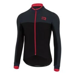 Maillot Finisseur Core Thermal Manche Longue Noir Anthracite Rouge