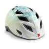 Casque MET Genio Blanc Iridescent Fleurs Brillant Enfant