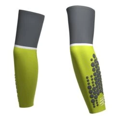 Manchettes Compressport ArmForce Ultralight Vert Lime Gris -Pro Vélo Soldes po su00008b 607 004