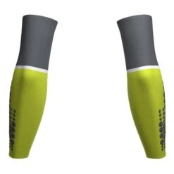 Manchettes Compressport ArmForce Ultralight Vert Lime Gris -Pro Vélo Soldes po su00008b 607 005