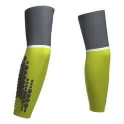 Manchettes Compressport ArmForce Ultralight Vert Lime Gris -Pro Vélo Soldes po su00008b 607 006