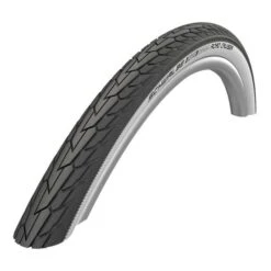 Pneu Rigide Schwalbe Road Cruiser 28x1.60 GreenCompound K-Guard TwinSkin Réfléchissant Noir Blanc