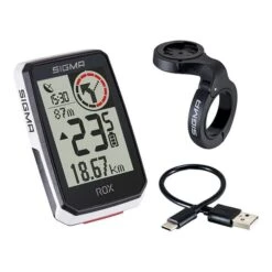Compteur De Vélo Sigma ROX 2.0 + Support Blanc